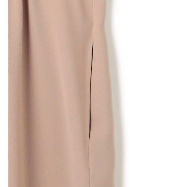 BEIGE,「【洗える】FLEUR / ニットコンビハイネックノースリーブドレス」|ワンピース|