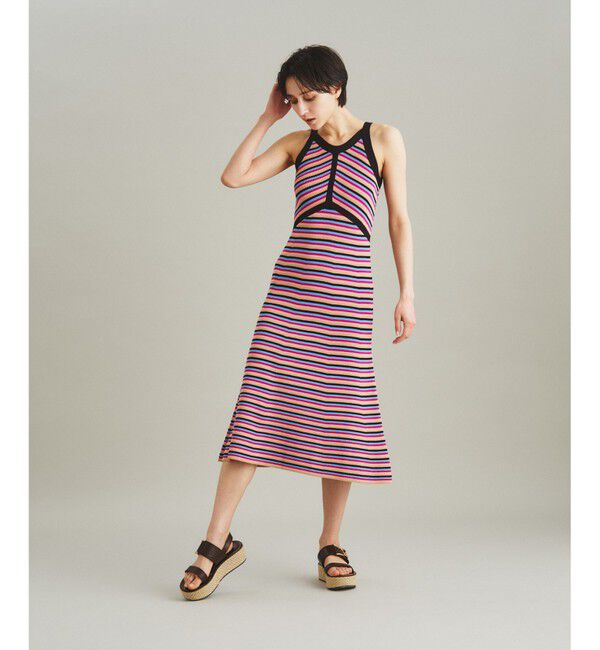 GRACE CONTINENTAL「マルチ畦編ワンピース」|ワンピース|ピンク