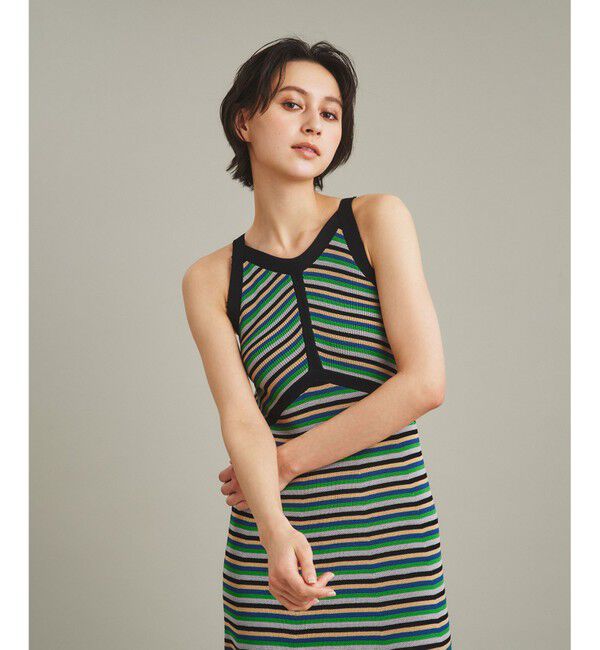 GRACE CONTINENTAL「マルチ畦編ワンピース」|ワンピース|