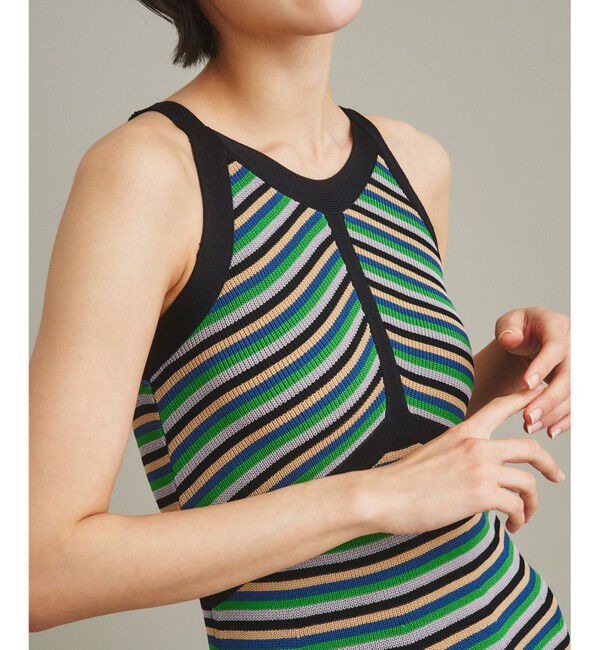 GRACE CONTINENTAL「マルチ畦編ワンピース」|ワンピース|