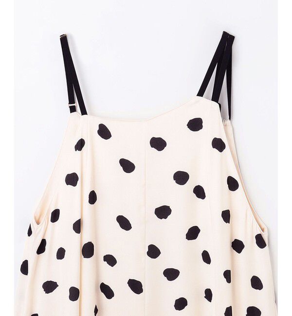  「ドットプリントサテンキャミワンピース」|ワンピース|