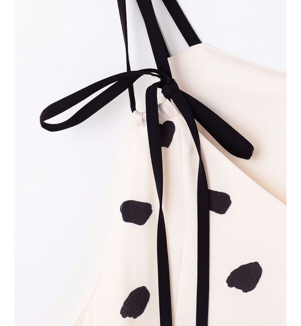  「ドットプリントサテンキャミワンピース」|ワンピース|