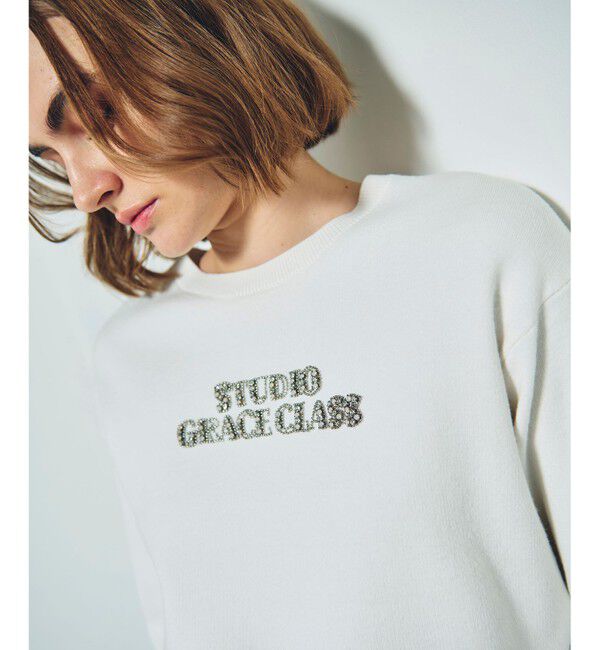 Grace Class「ロゴビジューニットトップ」|ニット・セーター|