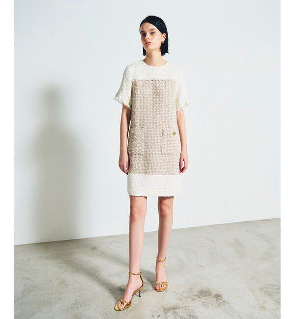 Grace Class「ツイードコンビミニワンピース」|ワンピース|