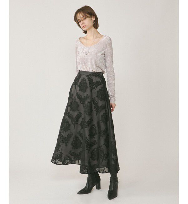 GRACE CONTINENTAL「クラッシュベロアカットトップ」|Tシャツ・カットソー|