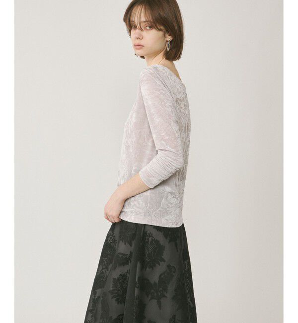 GRACE CONTINENTAL「クラッシュベロアカットトップ」|Tシャツ・カットソー|