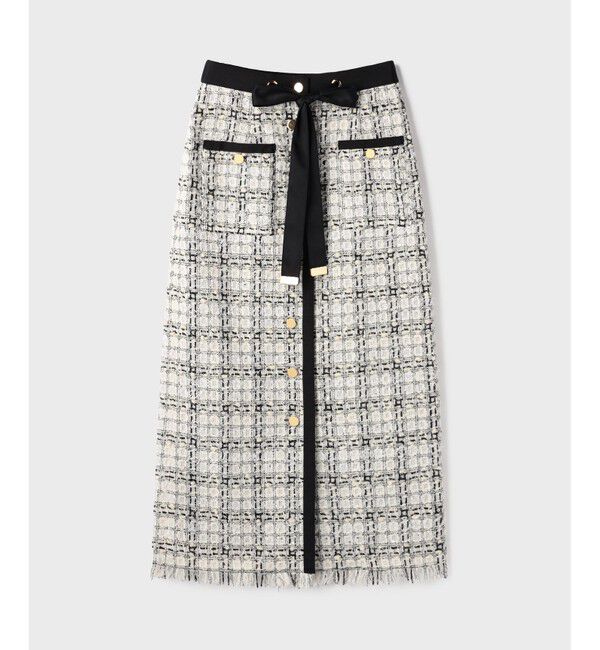 Grace Class「トリミングツイードスカート」|スカート|