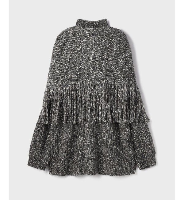 GRACE CONTINENTAL「フリンジケープニットトップ」|ニット・セーター|