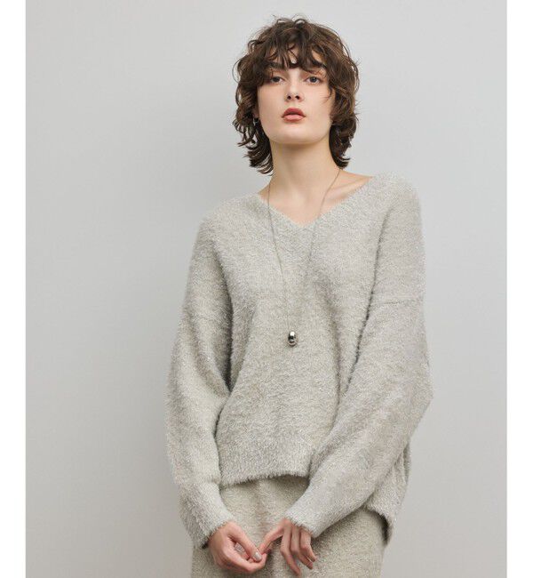 Diagram「ラメフェザーニットトップ」|ニット・セーター|グレー