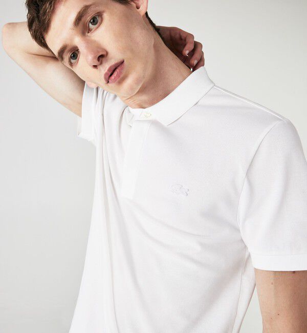 LACOSTE「『Le Paris Polo』レギュラーフィット　パリポロ 比翼ポロシャツ」|ポロシャツ|ホワイト