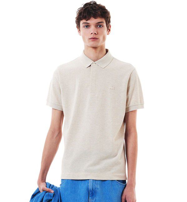 LACOSTE「『Le Paris Polo』レギュラーフィット　パリポロ 比翼ポロシャツ」|ポロシャツ|サンドベージュ
