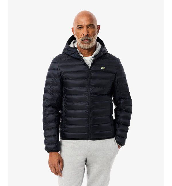 LACOSTE「撥水キルテッドパフジャケット」|ダウン|ダークネイビー
