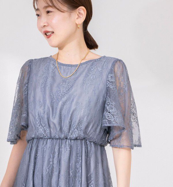 NOLLEY'S「総レースフレアスリーブワンピース」|ワンピース|
