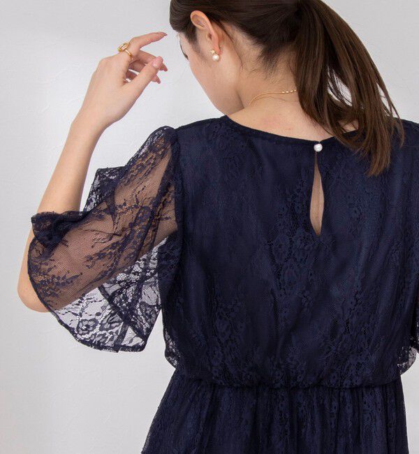 NOLLEY'S「総レースフレアスリーブワンピース」|ワンピース|