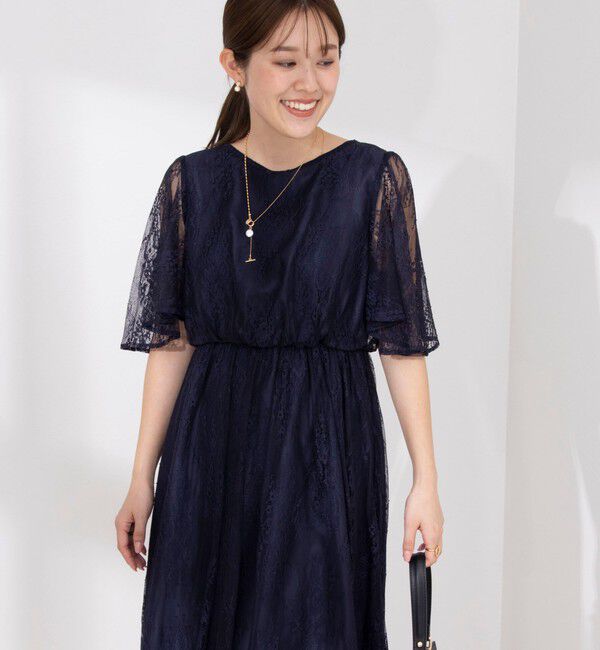 NOLLEY'S「総レースフレアスリーブワンピース」|ワンピース|