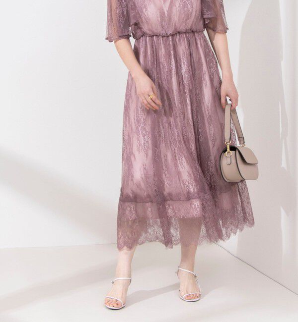 NOLLEY'S「総レースフレアスリーブワンピース」|ワンピース|