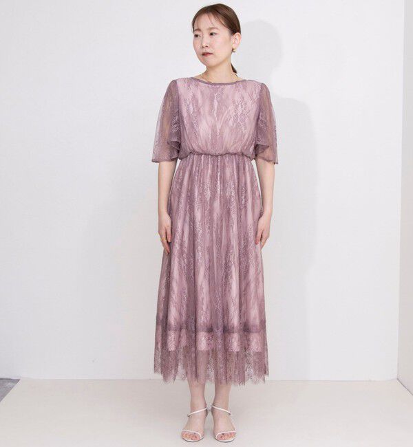 NOLLEY'S「総レースフレアスリーブワンピース」|ワンピース|