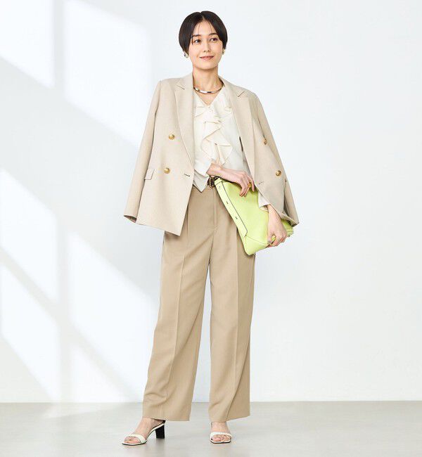 NOLLEY'S「【追加】(CLASSY5月号掲載)ラッフル衿とろみブラウス」|シャツ・ブラウス|