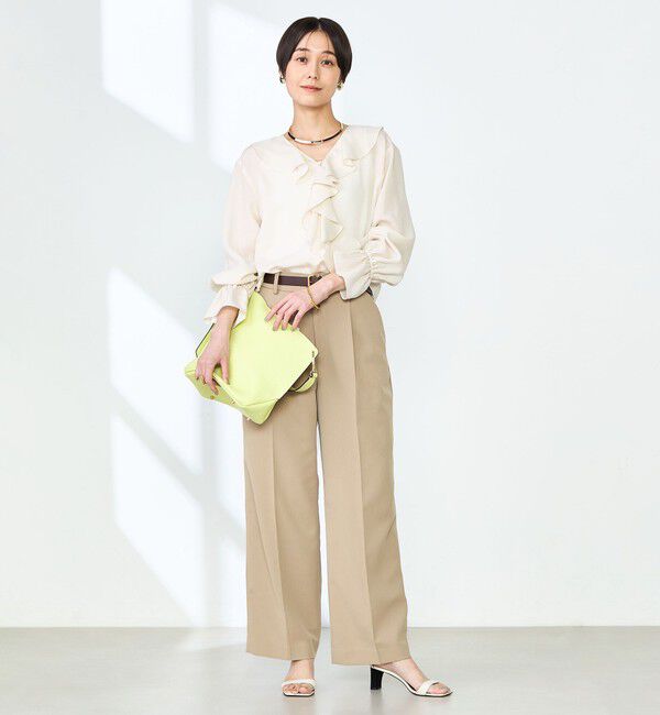 NOLLEY'S「【追加】(CLASSY5月号掲載)ラッフル衿とろみブラウス」|シャツ・ブラウス|