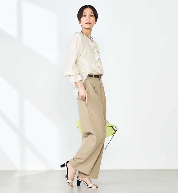 NOLLEY'S「【追加】(CLASSY5月号掲載)ラッフル衿とろみブラウス」|シャツ・ブラウス|