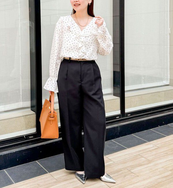 NOLLEY'S「【追加】(CLASSY5月号掲載)ラッフル衿とろみブラウス」|シャツ・ブラウス|