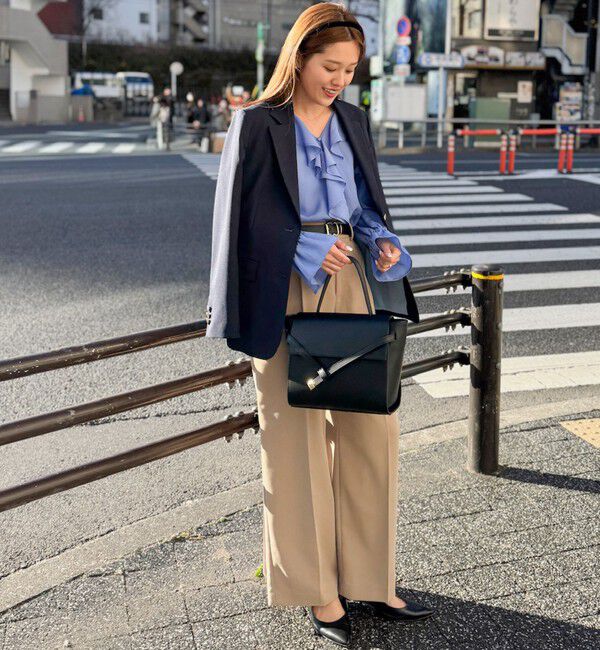 NOLLEY'S「【追加】(CLASSY5月号掲載)ラッフル衿とろみブラウス」|シャツ・ブラウス|