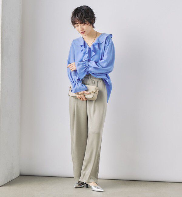 NOLLEY'S「【追加】(CLASSY5月号掲載)ラッフル衿とろみブラウス」|シャツ・ブラウス|