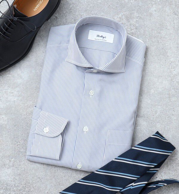 NOLLEY'S goodman「SMART TECH《吸水速乾/防シワ》イージーアイロンWD ドレスシャツ 25SS」|シャツ・ブラウス|ブルー系その他