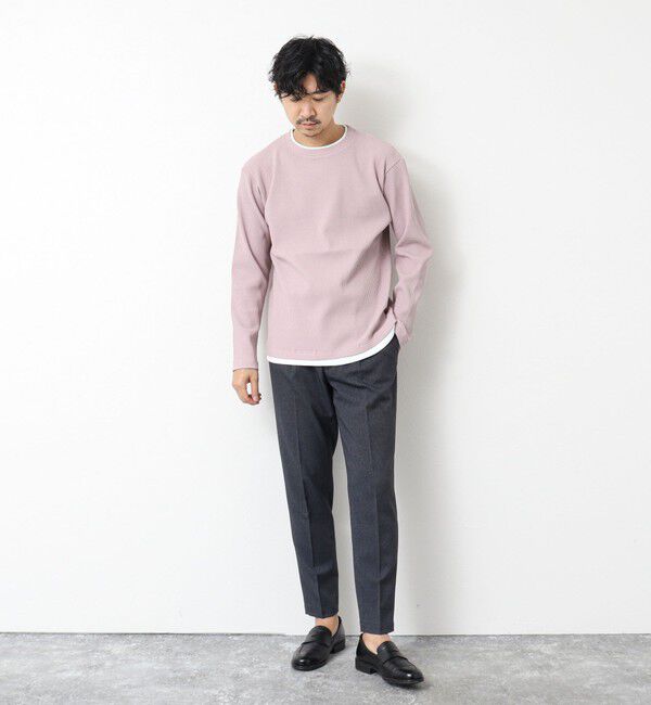 NOLLEY'S goodman「《吸水速乾》ワッフルダブルカラーLS TEE 25SS」|Tシャツ・カットソー|