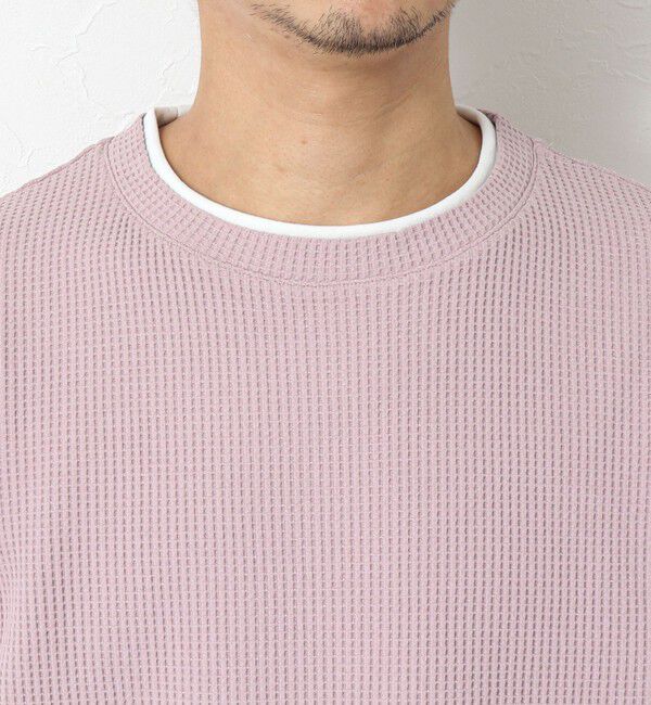 NOLLEY'S goodman「《吸水速乾》ワッフルダブルカラーLS TEE 25SS」|Tシャツ・カットソー|