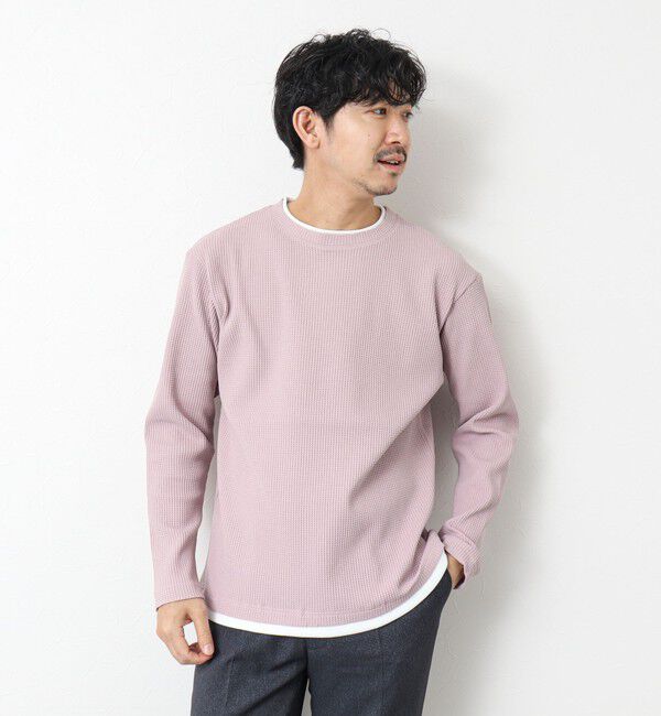 NOLLEY'S goodman「《吸水速乾》ワッフルダブルカラーLS TEE 25SS」|Tシャツ・カットソー|