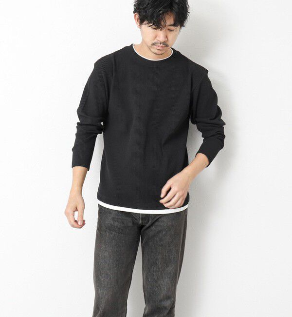 NOLLEY'S goodman「《吸水速乾》ワッフルダブルカラーLS TEE 25SS」|Tシャツ・カットソー|