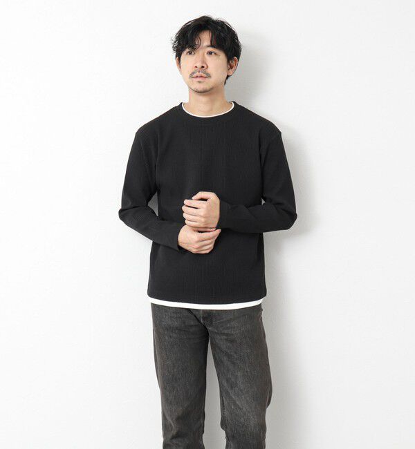 NOLLEY'S goodman「《吸水速乾》ワッフルダブルカラーLS TEE 25SS」|Tシャツ・カットソー|