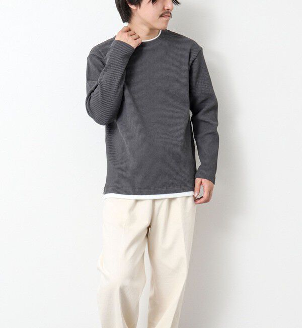 NOLLEY'S goodman「《吸水速乾》ワッフルダブルカラーLS TEE 25SS」|Tシャツ・カットソー|