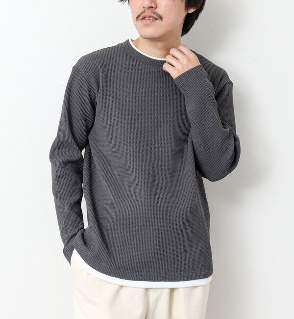 NOLLEY'S goodman「《吸水速乾》ワッフルダブルカラーLS TEE 25SS」|Tシャツ・カットソー|