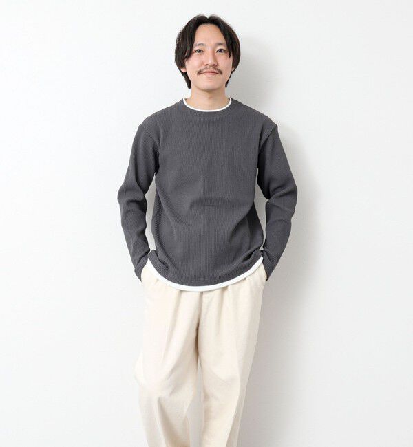 NOLLEY'S goodman「《吸水速乾》ワッフルダブルカラーLS TEE 25SS」|Tシャツ・カットソー|