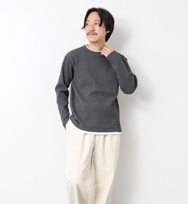 NOLLEY'S goodman「《吸水速乾》ワッフルダブルカラーLS TEE 25SS」|Tシャツ・カットソー|