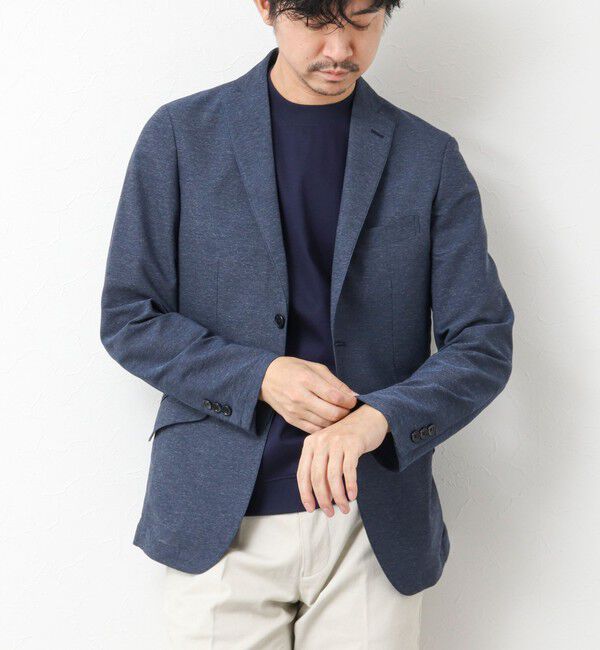 NOLLEY'S goodman「《ビジカジ対応》カラミストレッチJK 25SS」|テーラードジャケット|グレイッシュブルー