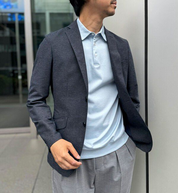 NOLLEY'S goodman「《ビジカジ対応》カラミストレッチJK 25SS」|テーラードジャケット|ネイビー