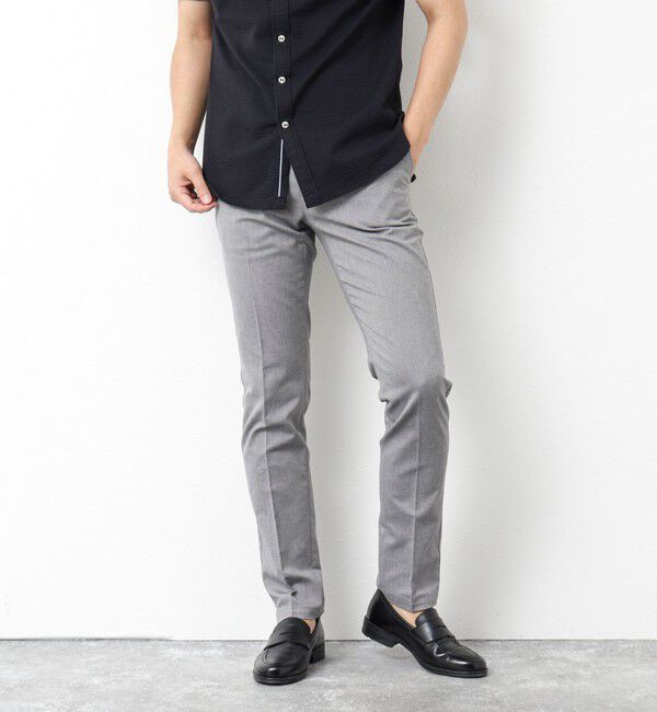 NOLLEY'S goodman「《ビジカジ対応》綿麻COOLMAX スリムフィットパンツ 25SS」|チノ|