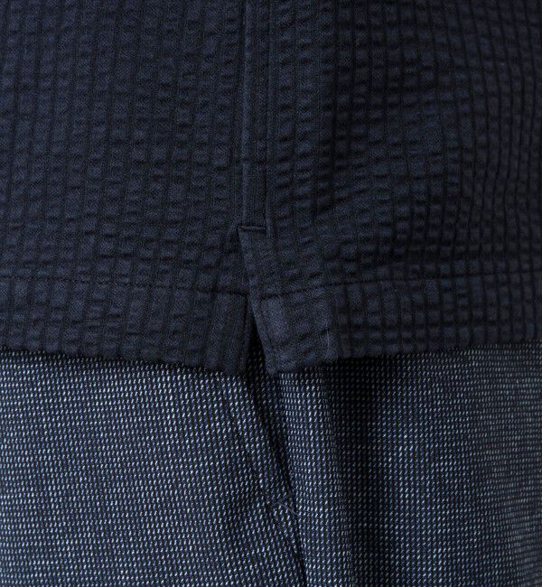 NOLLEY'S goodman「《ビジカジ対応》ハイゲージサッカーストライプ ワンピースカラーポロ ビズポロ 25SS」|ポロシャツ|