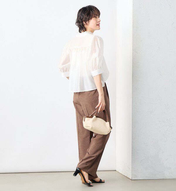 NOLLEY'S「5分袖衿フリルブラウス」|シャツ・ブラウス|