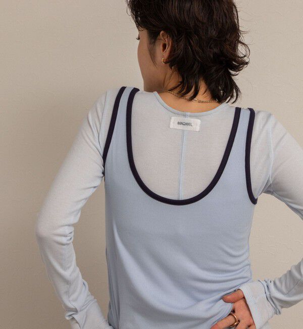 NOLLEY'S「【MAQWEL/マクウェル】リブクルーネックカーディガン」|カーディガン|