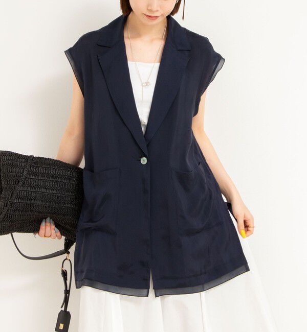 NOLLEY'S「ジレブラウス」|シャツ・ブラウス|ネイビー