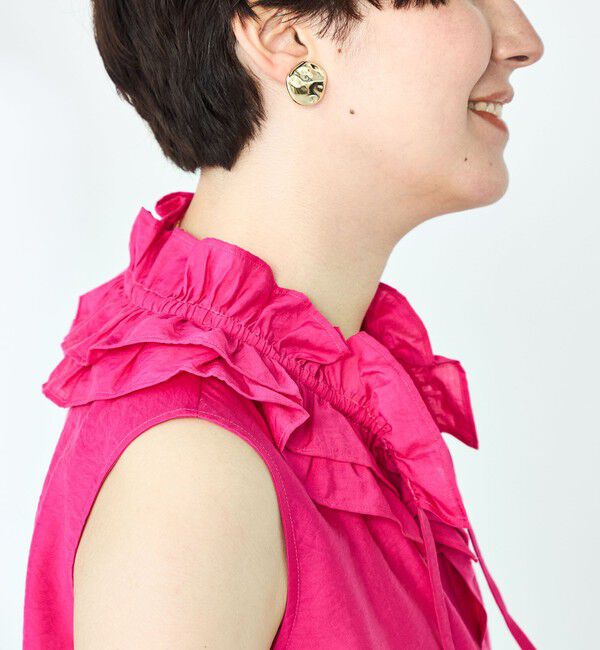 NOLLEY'S sophi「フリルネックノースリーブブラウス」|シャツ・ブラウス|