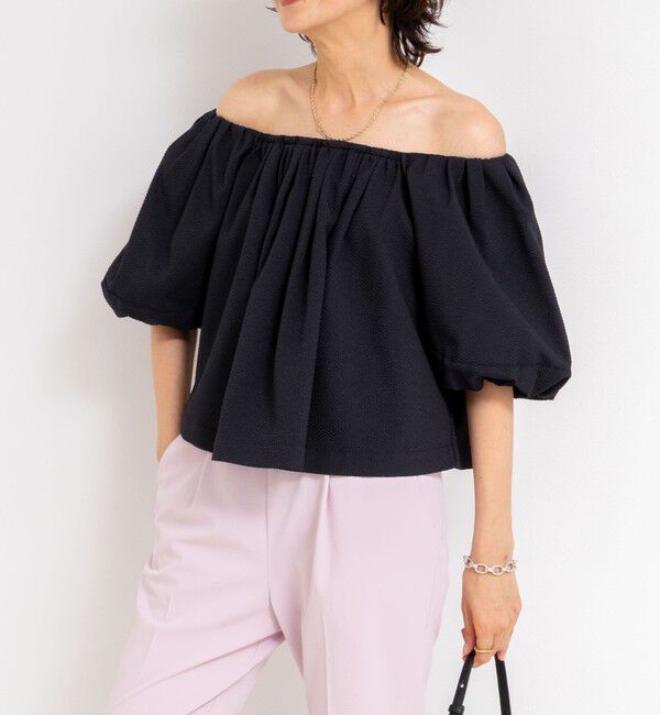 NOLLEY'S sophi「【MARILYN MOON/マリリーンムーン】balloon 2way off-shoulder blouse」|シャツ・ブラウス|ブラック