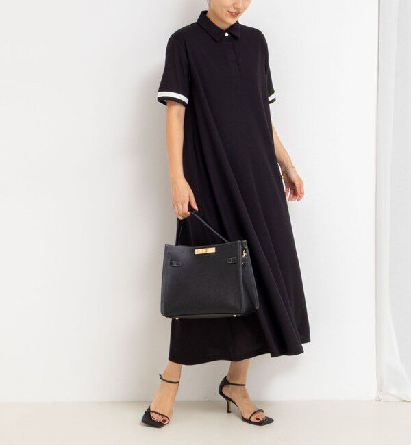 NOLLEY'S「ポロ衿ワンピース」|ワンピース|ブラック