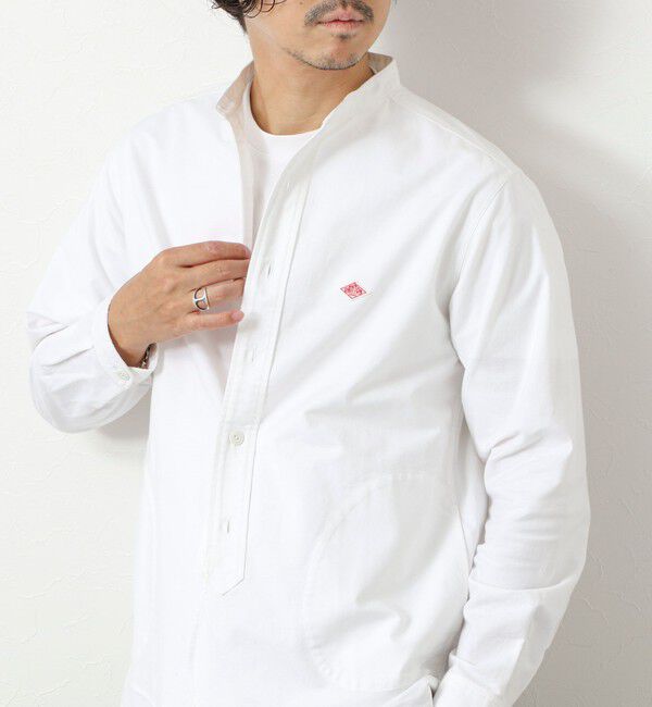 NOLLEY'S goodman「【DANTON/ダントン】DT-B0280 SOX BAND COLLAR SHIRT 25AW」|シャツ・ブラウス|ホワイト