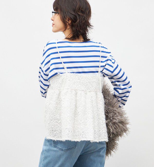 NOLLEY'S sophi「《セットアップ対応》ウォッシャブルフェザーチュールキャミブラウス」|キャミソール|