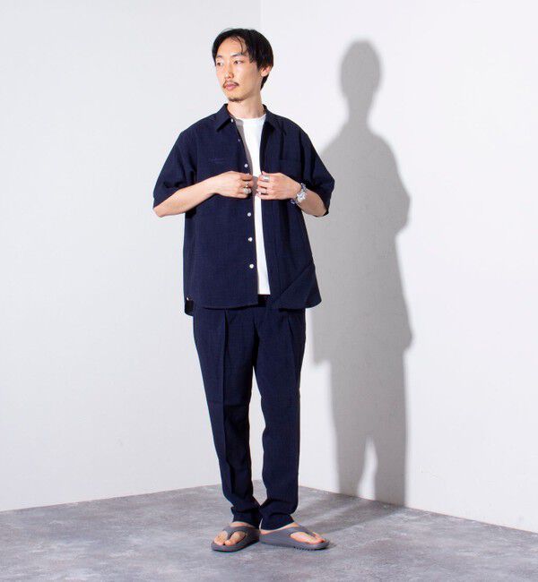 GLOSTER「【GLOSTER/グロスター】リネンライク ワッシャー イージーパンツ スラックス」|チノ|